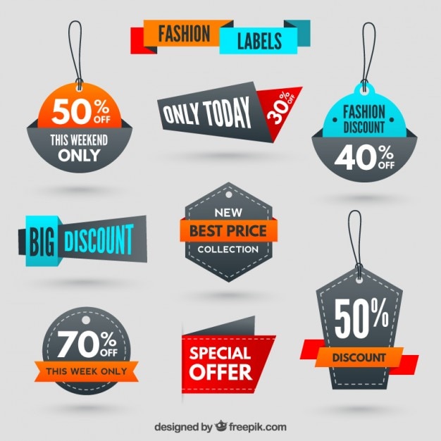 Vektor discount-shopping-tags