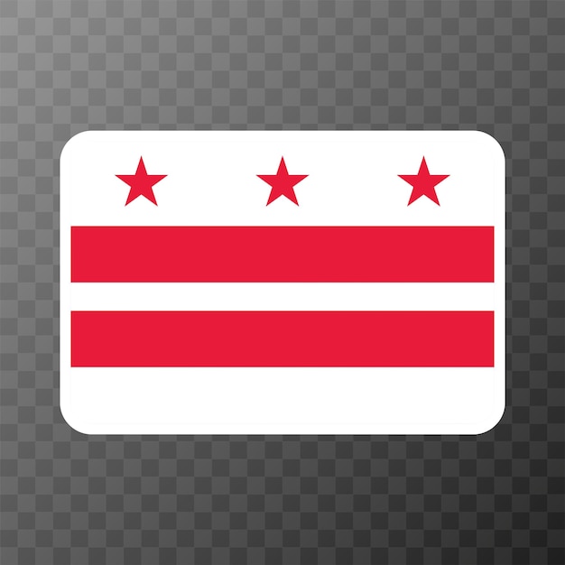 District of Columbia Staatsflagge Vektor-Illustration