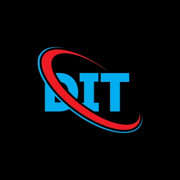 DIT-Logo DIT-Brief DIT-Buchstaben-Logo-Design Initialen DIT-logo mit Kreis und Großbuchstaben monogramm Logo DIT-Typographie für Technologieunternehmen und Immobilienmarken