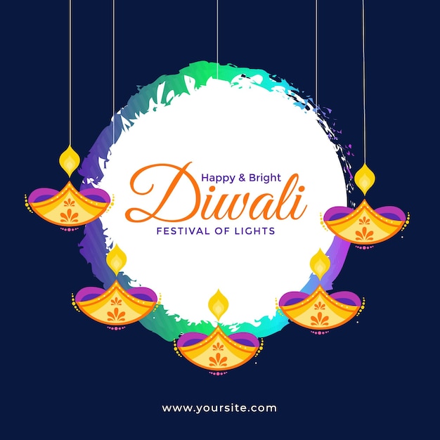 Diwali banner design vorlage