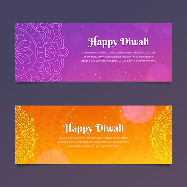 Vektor diwali banner vorlage