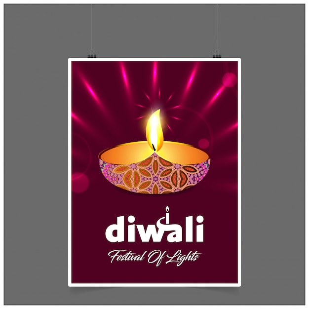 Diwali-design dunkler hintergrund und typografie