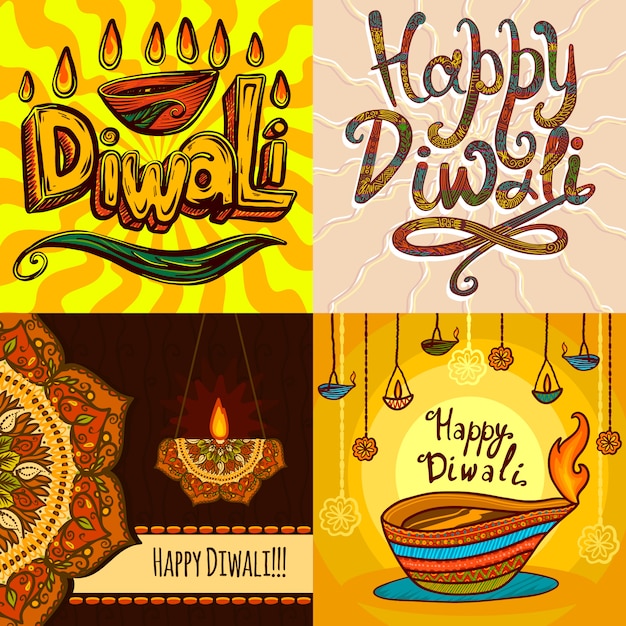 Diwali-fahnensatz