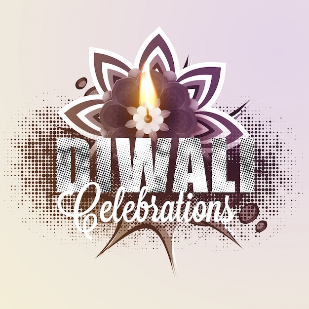 Diwali feier halbton hintergrund.