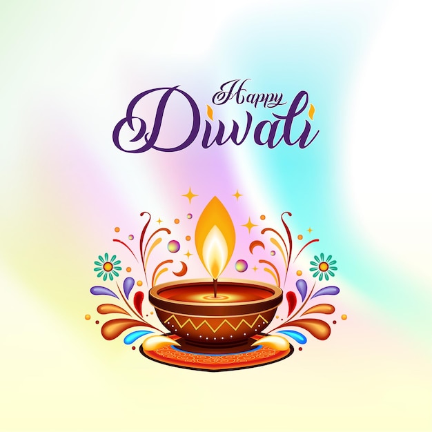Diwali Feiern Grußkarten Vektor Illustration Design