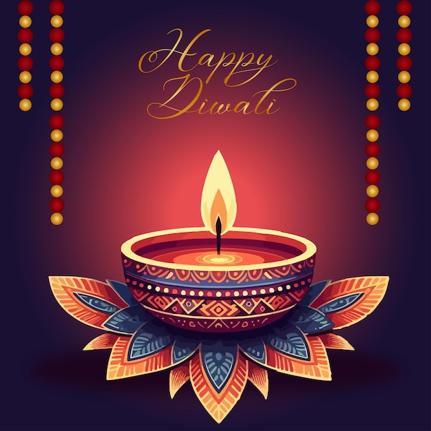 Diwali-Grüßwünsche und Social-Media-Post