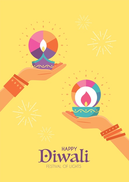 Diwali hinduistisches festivalplakat