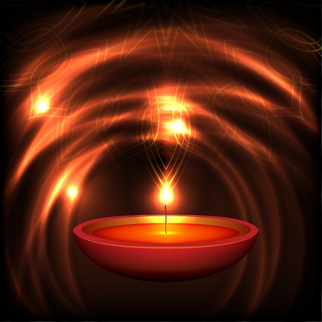 Diwali Hintergrund mit Kerze