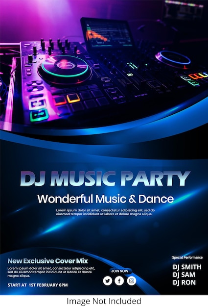 DJ-Musik-Nacht-Party-Flyer