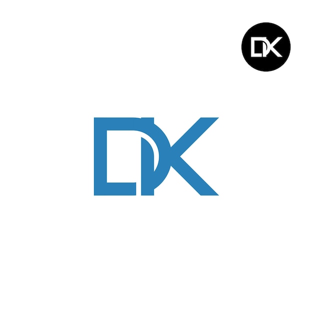 DK Monogramm-Logo-Design mit Buchstaben