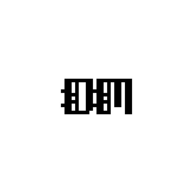 DM-Monogramm-Logo-Design, Buchstabe, Text, Name, Symbol, monochromes Logo, Alphabet-Zeichen, einfaches Logo