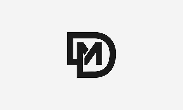 Vektor dm-monogramm-logo-design