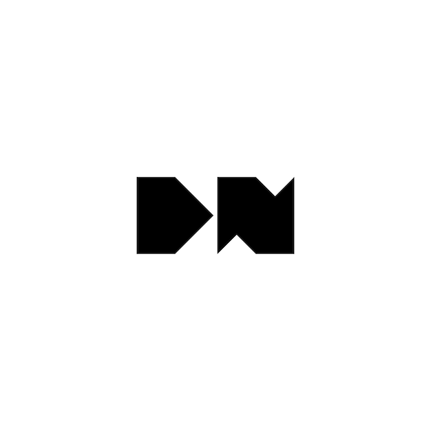 DN-Monogramm-Logo-Design, Buchstabe, Text, Name, Symbol, monochromes Logo, Alphabet-Zeichen, einfaches Logo