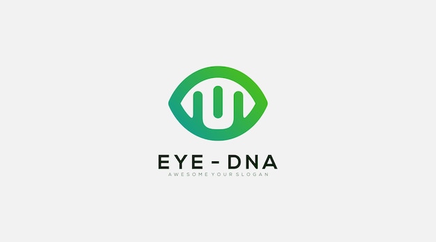 Dna-augen-symbol logo-design-element