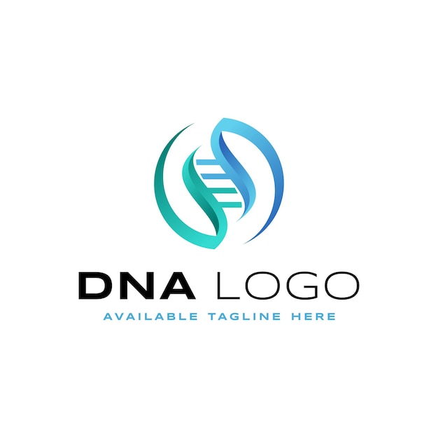 Vektor dna-logo mit einem dna-symbol