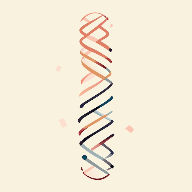 Dna-vektorillustration flach