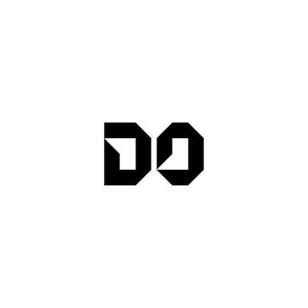 DO-Monogramm-Logo-Design, Buchstabe, Text, Name, Symbol, monochromes Logo, Alphabet-Zeichen, einfaches Logo