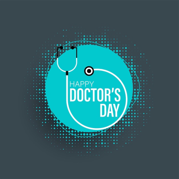 Doctor's day.schriftzug des happy doctor's day mit symbol des herzens und kreuz auf weißem hintergrund.