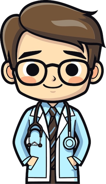 Doctor vector art crafted health mastery doktor grafiken, die healthcare-momente darstellen