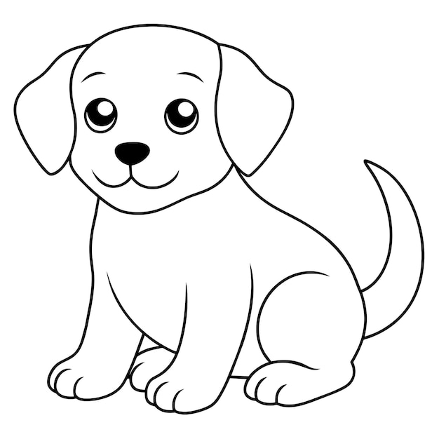 Vektor dog coloring book vector art illustration 57