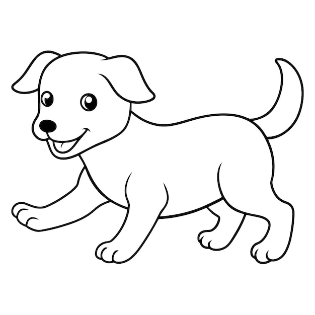 Vektor dog coloring book vector art illustration 65