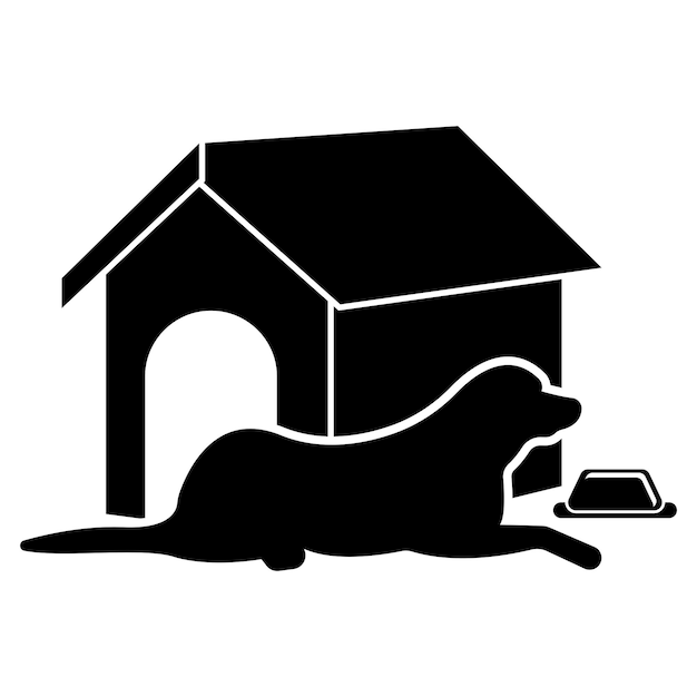 Vektor doghouse dog kennel symbol vektor illustration symbol design