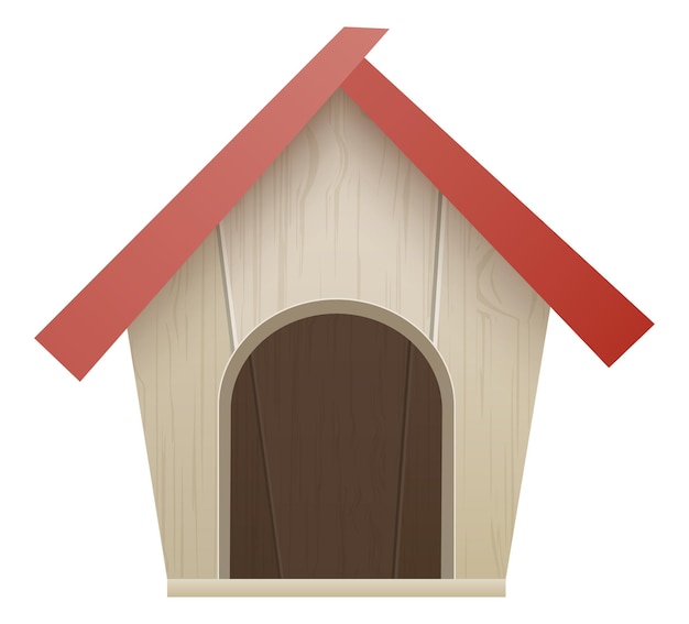 Dogouse für Hunde aus Holz-Vektor-Illustration