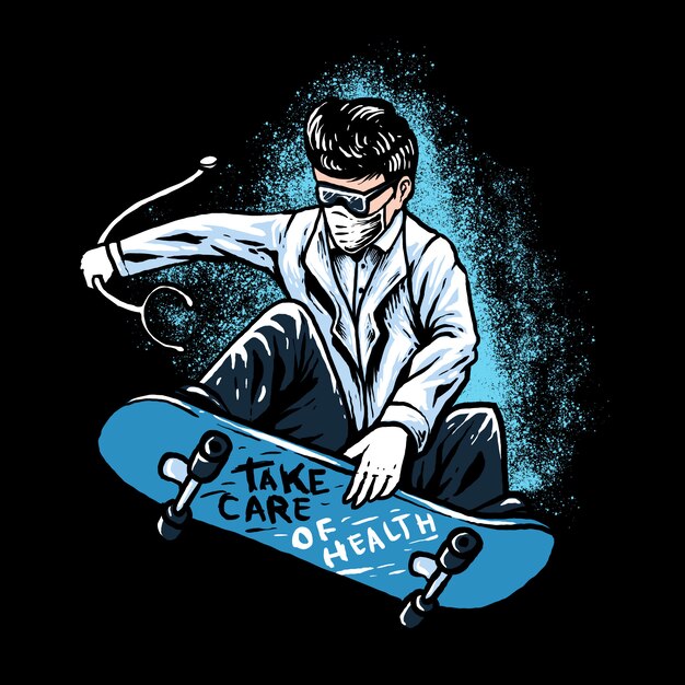 Doktor skate illustration