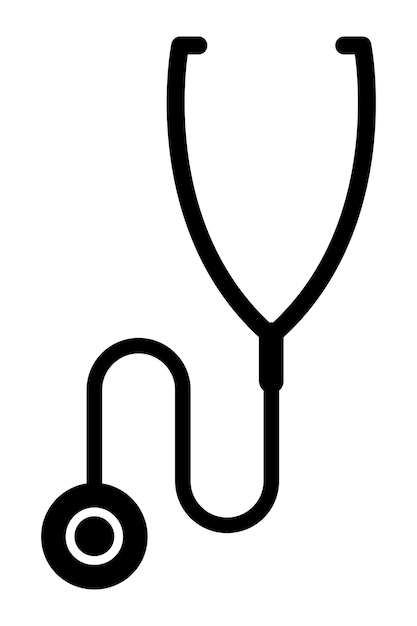 Vektor doktor-stethoskop-symbol flachvektor-illustration