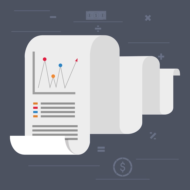 Dokument mit diagramm und statistiken