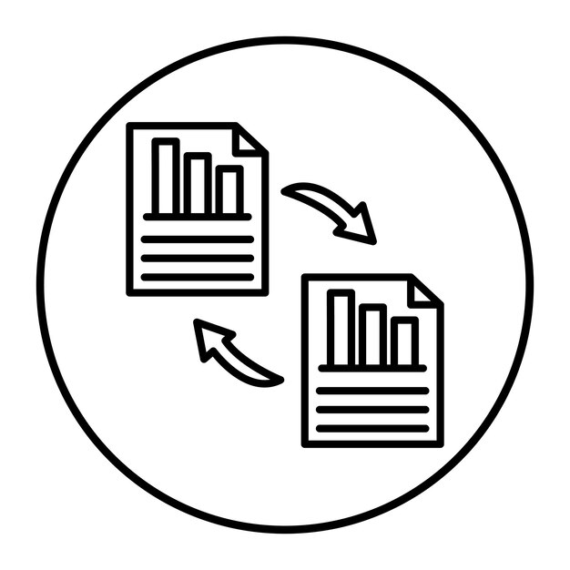 Dokumenten-Austausch-Vektor-Illustration