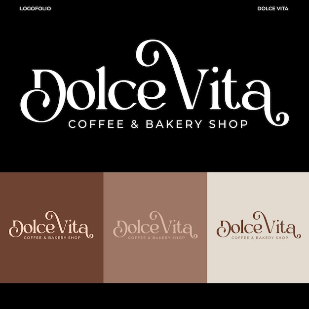 Dolce vita-bäckerei-kaffee-logo