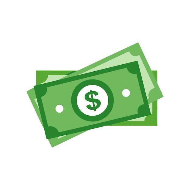 Dollar-Banknoten auf weißem Hintergrund
