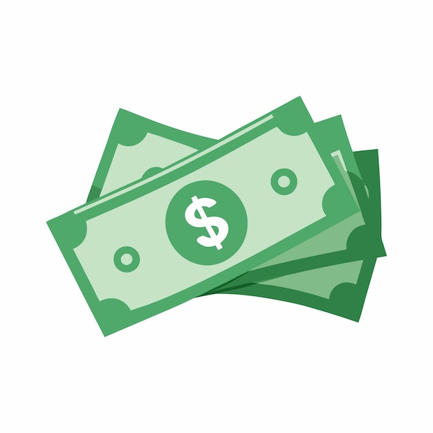 Dollar-Banknoten auf weißem Hintergrund