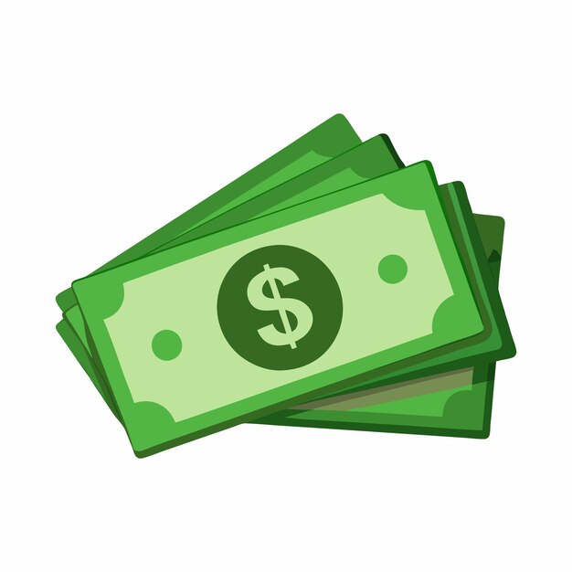 Dollar-Banknoten auf weißem Hintergrund