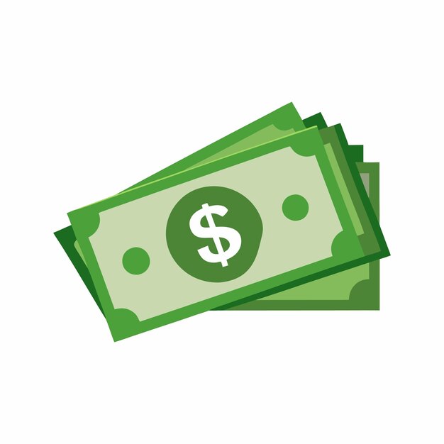 Dollar-Banknoten auf weißem Hintergrund