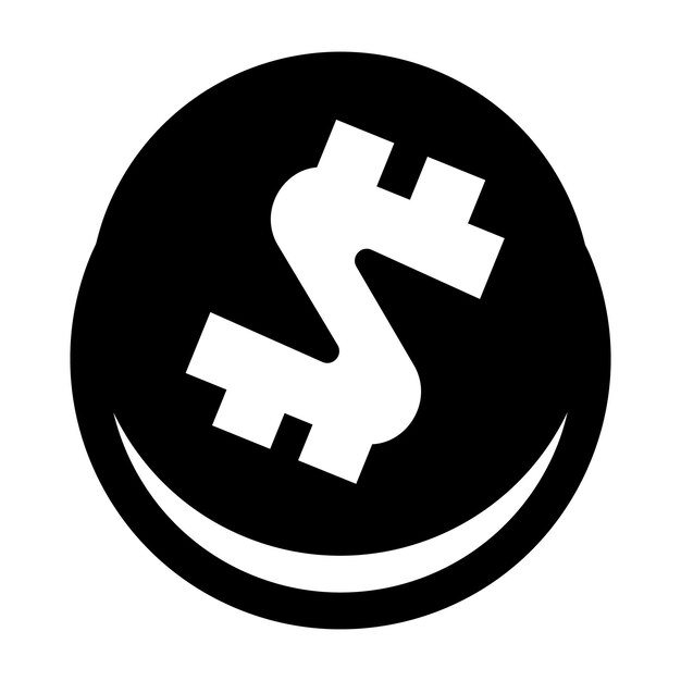 Vektor dollar-münzen-symbol einfache illustration des dollar-münzen-vektorsymbols für webdesign isoliert auf weißem hintergrund