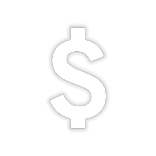 Dollarzeichen flach Symbol Vektor-Illustration
