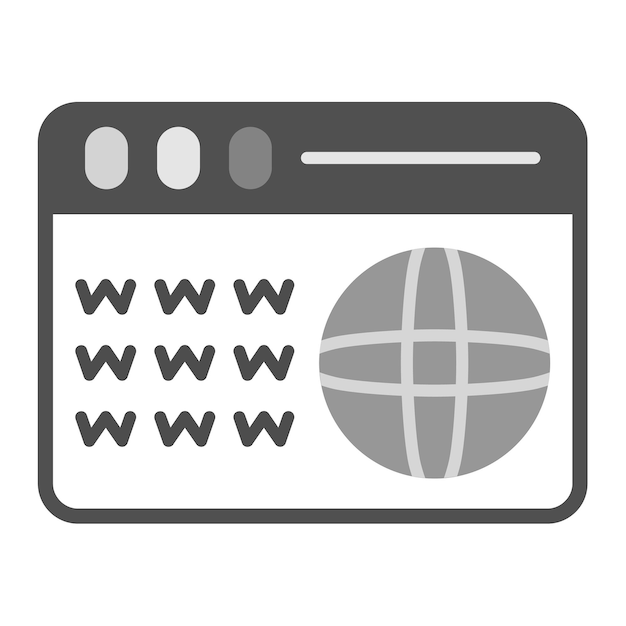 Vektor domain-icon-vektorbild kann für webhosting verwendet werden