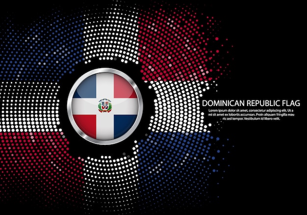 Dominikanische republik flagge.