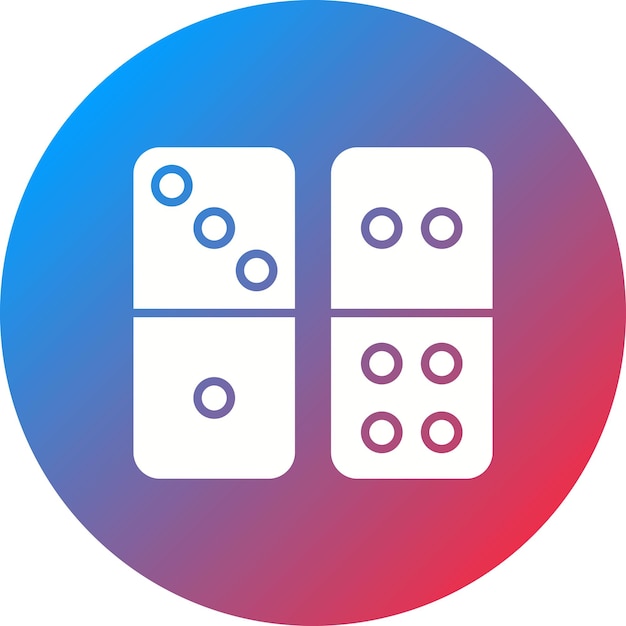 Domino-icon-vektorbild kann für unterhaltung verwendet werden