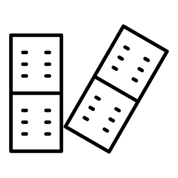 Vektor domino-ikonen-stil