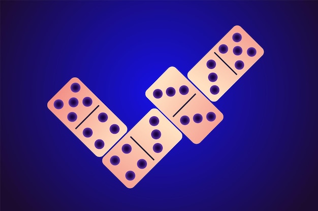 Domino-Komposition Tischspiel Schwarz-weiß Kreis-Punktschilder Strategie Steinzahlen Gradientbrett Taktische Kombination Rechteck-Knochen Glücksspiel-Match Vektorgrafik jüngste Ikonen