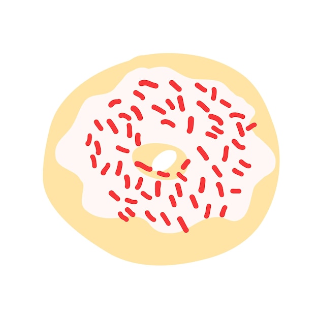 Donut im flachen Cartoon-Stil