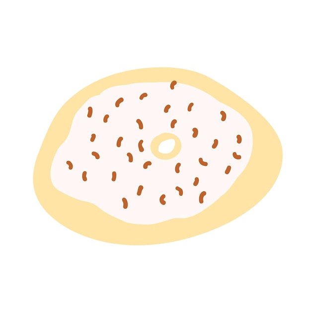 Donut im flachen Cartoon-Stil