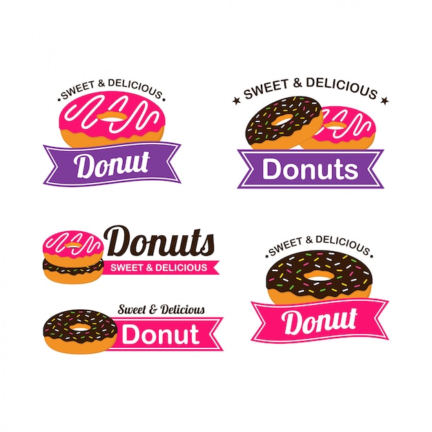 Donut logo design vektor