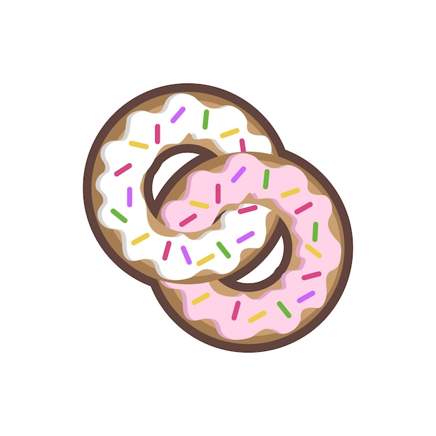 Donut-logo-design-vorlage. gestaltungselemente für restaurant