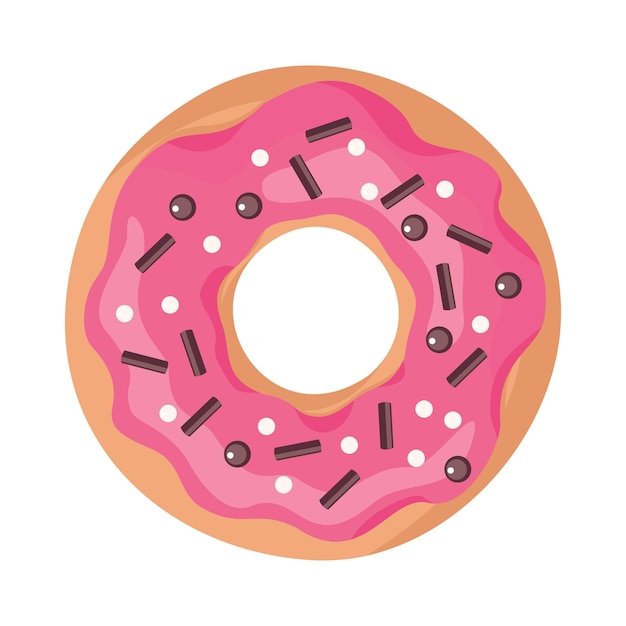 Vektor donut oberteil rosa