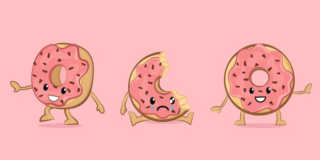 Donuts charakter cartoon illustration