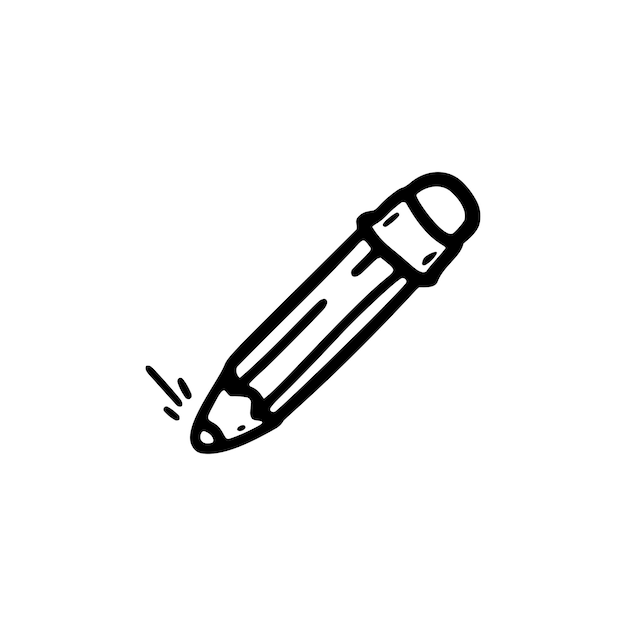 Doodle bleistift-symbol handgezeichnete vektorillustration